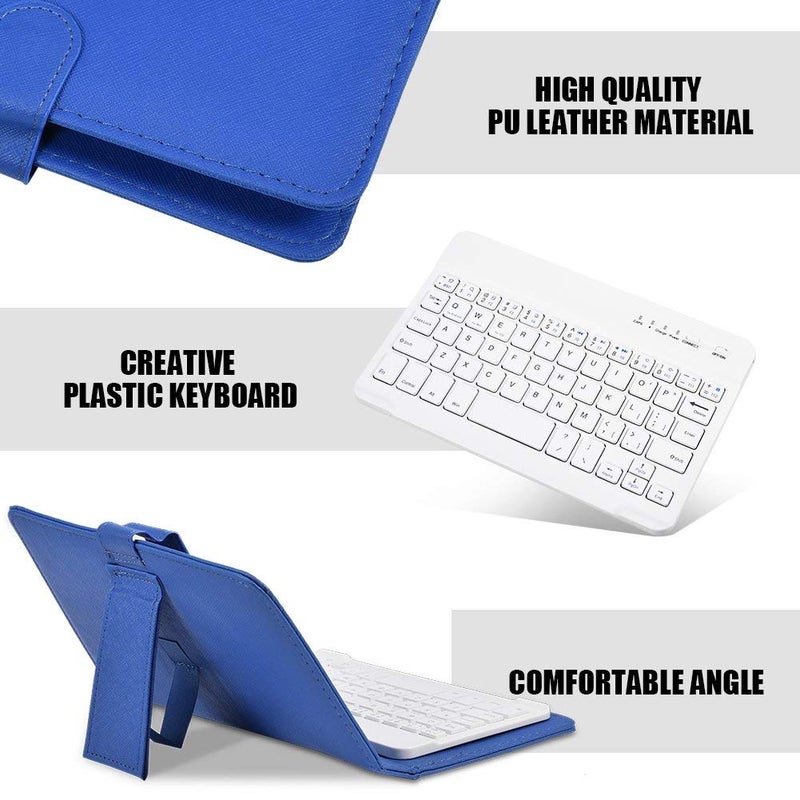 ELIATER Portable Bluetooth Keyboard with Leather Case Cover with for 4.5''-6.8'' iOS, Android and Windows Smart Phones, Detachable with Kickstand - Image 4